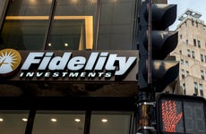 The Fidelity logo appears on a building