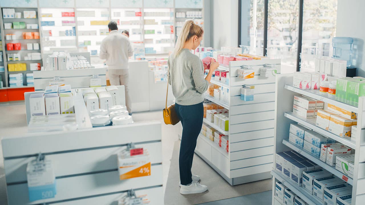 woman at a pharmacy