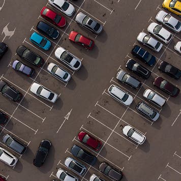 cars in a parking lot