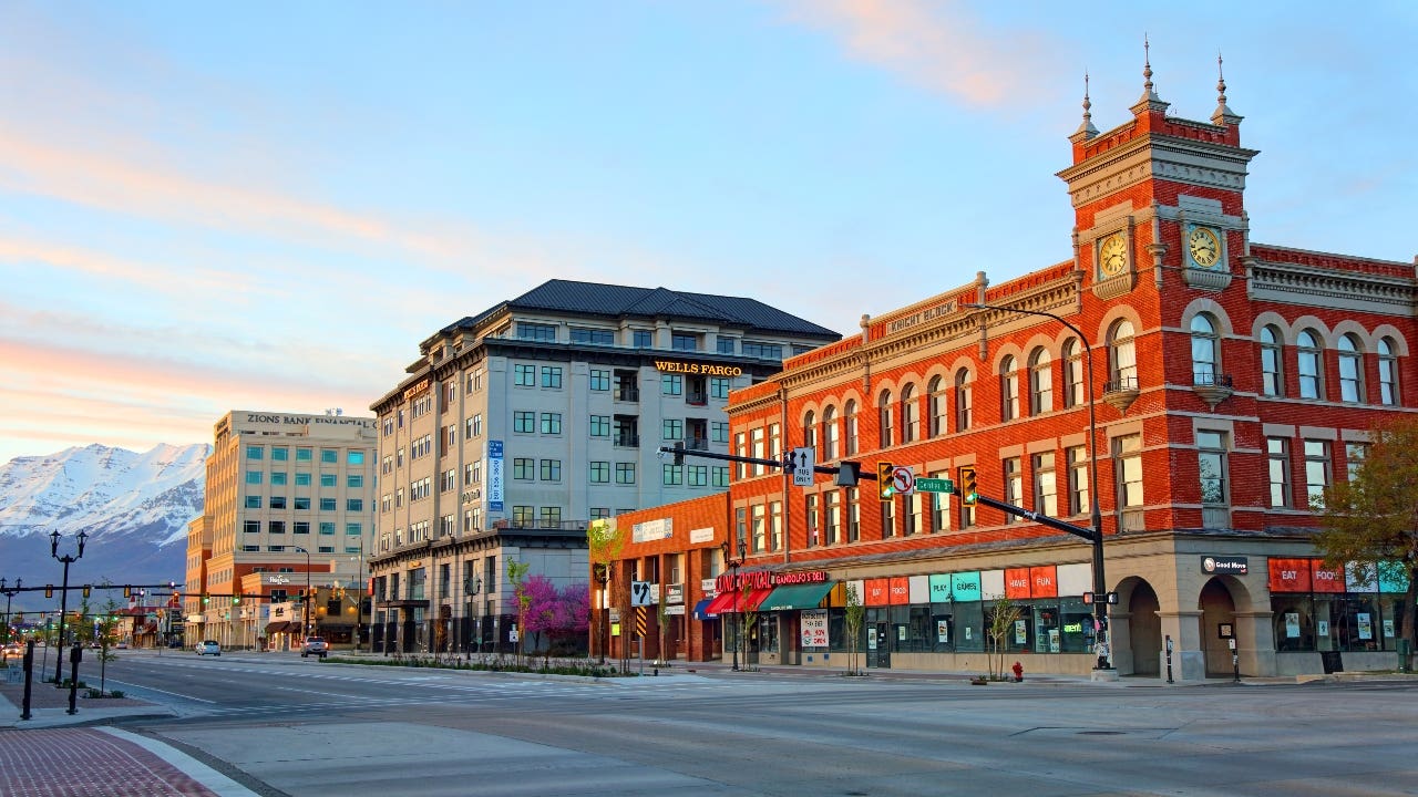 Exterior shot of downtown Provo, Utah