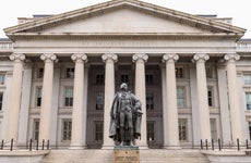 A picture of the U.S. Treasury building