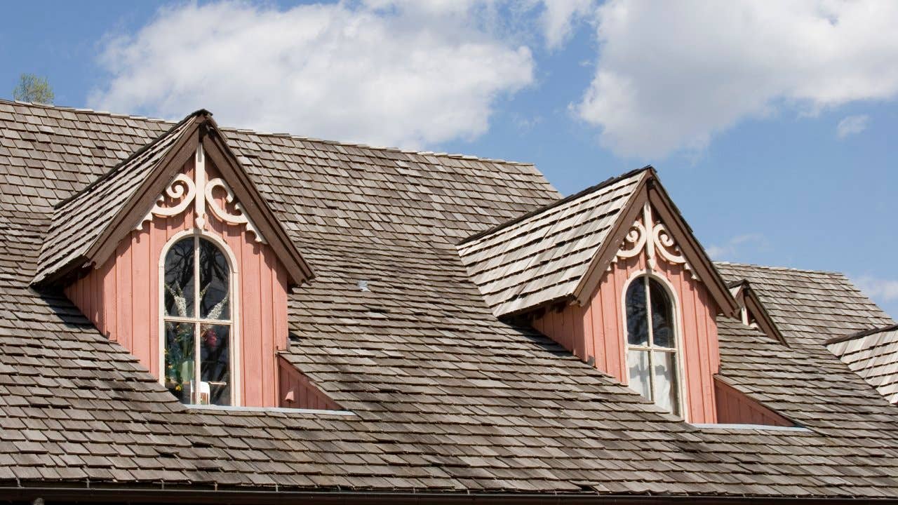 A shingled roof