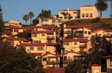 San Diego, CA homes on a hillside