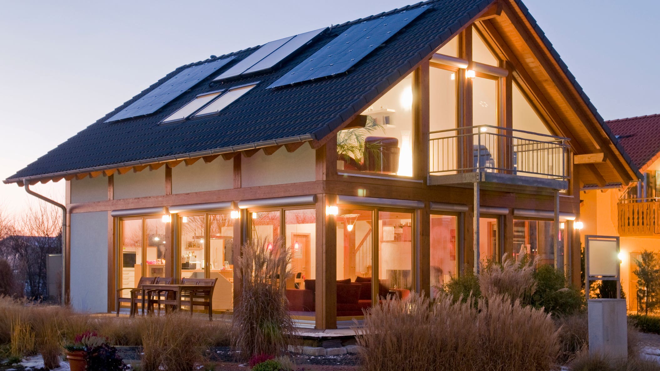 Solar panels on a roof