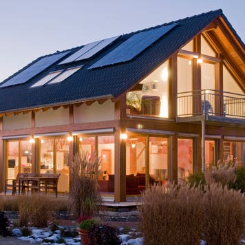 Solar panels on a roof