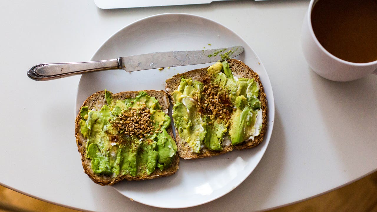 avocado toast on a plate