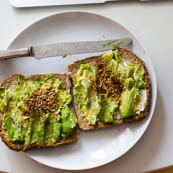 avocado toast on a plate