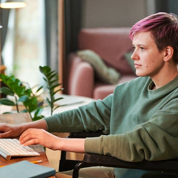 a person on their computer