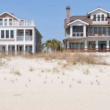 Two large houses in the desert