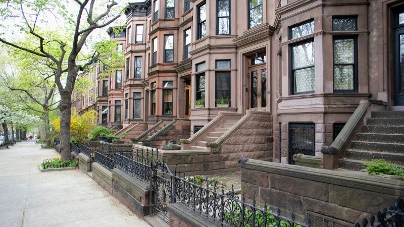 Brownstone style home