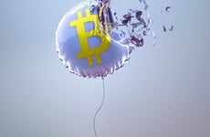 Bitcoin balloon bursting