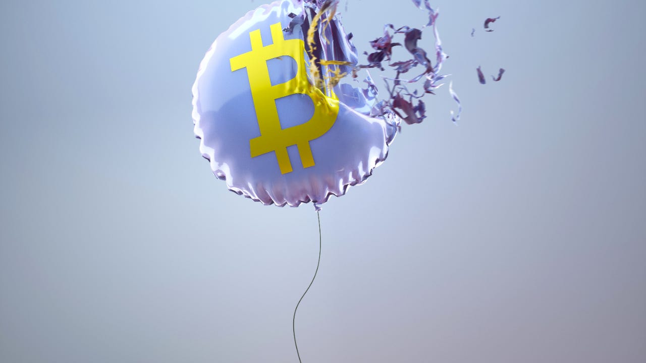 Bitcoin balloon bursting