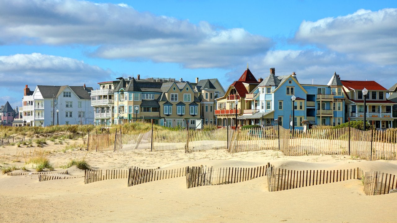 Beach houses in ocean grove, new jersey, on the jersey shore