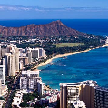 Aerial photo of Honolulu, HI, with Diamond Head in the distance