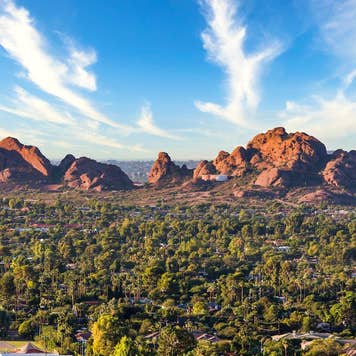 A view of Phoenix Arizona as seen from Camelback Mountain
