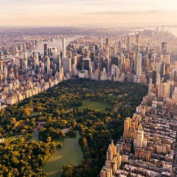 Aerial view of Central Park in Manhattan, New York City