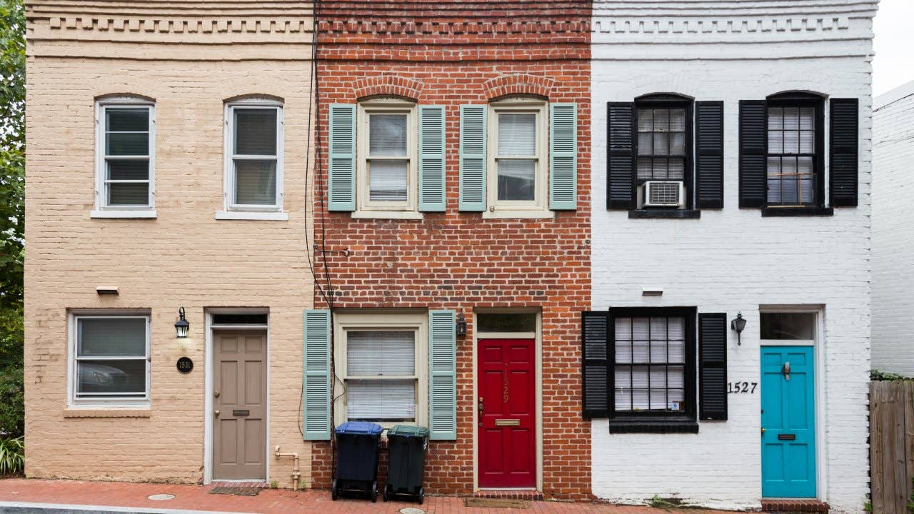 Colorful row houses