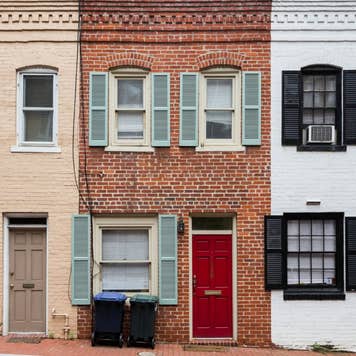 Colorful row houses