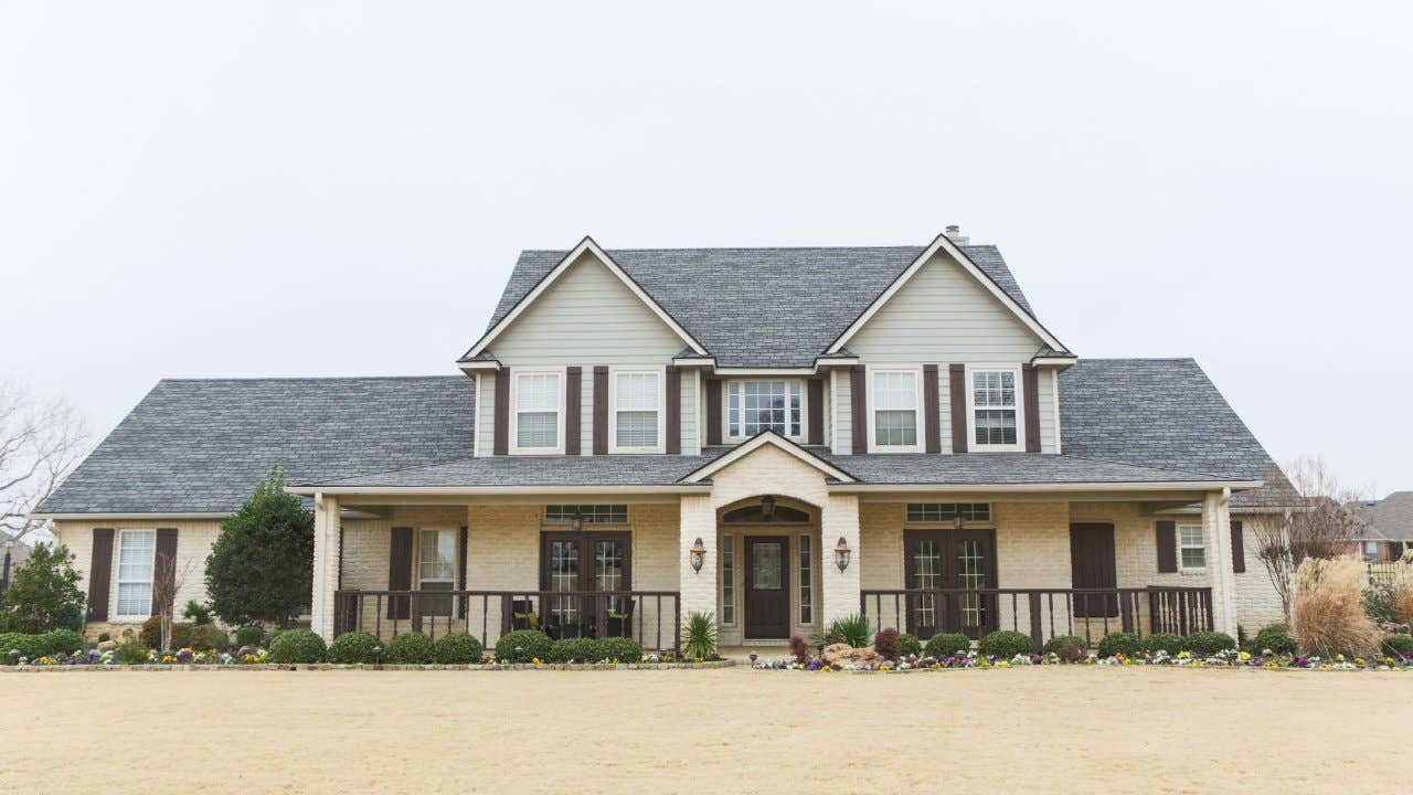 A newly built home