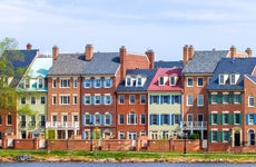 Row houses on the Potomac River in Old Town Alexandria, Virginia