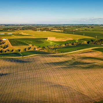 aerial view of rural land