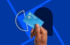 design element with hand holding up the chase freedom flex card