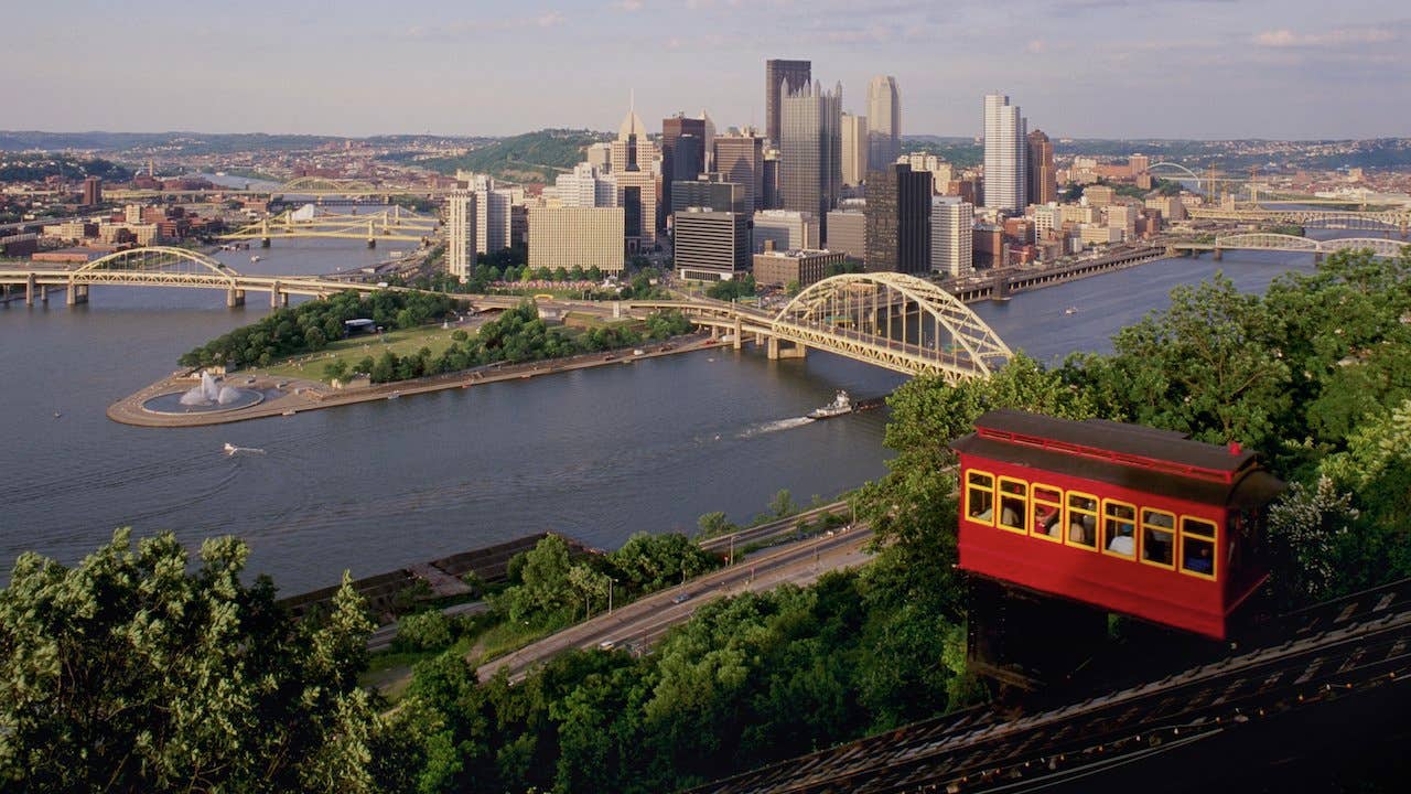 View of Pittsburgh, PA, from the Duquesne Incline railway