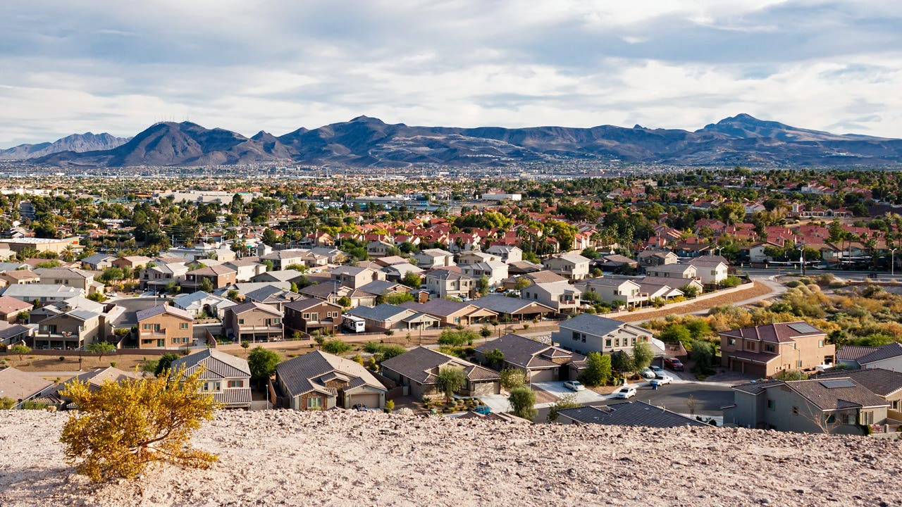 aerial view of houses in Henderson, Nevada