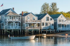 Homes on Straight Wharf on the island of Nantucket, Massachusetts