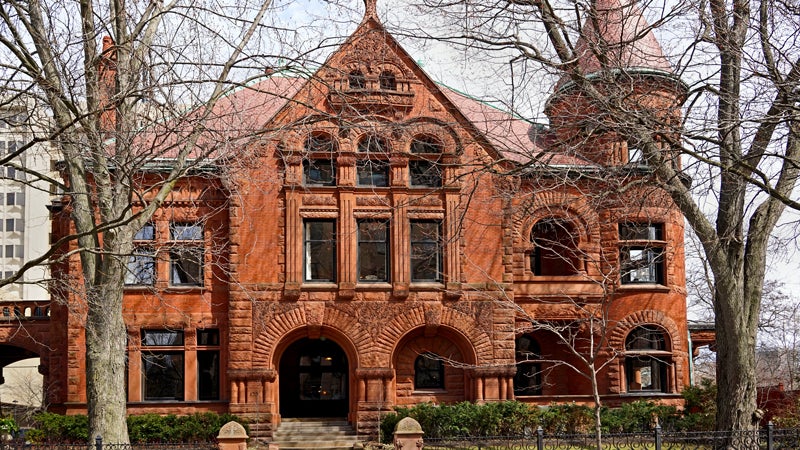 Romanesque revival style Victorian house