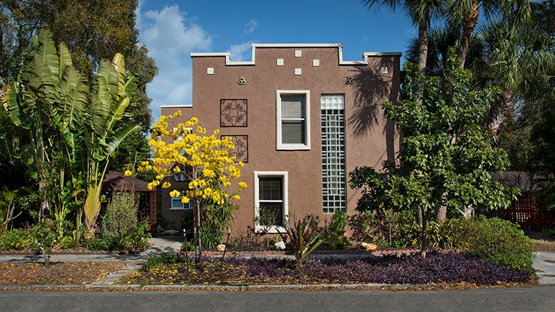 Spanish Colonial Revival style house built in 1926 in the Old Southeast neighborhood of Saint Petersburg, Florida