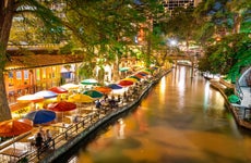 San Antonio Riverwalk Texas USA at night