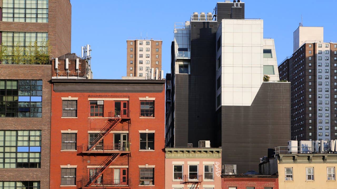 A view of city buildings