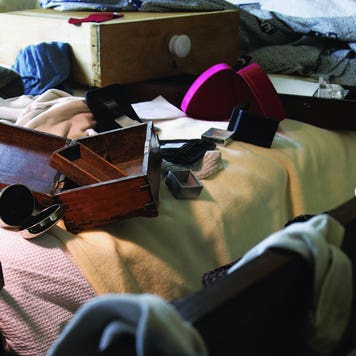 messy room after a break in