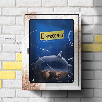 Custom visual illustration of an emergency savings