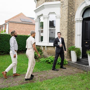 realtor giving a home tour