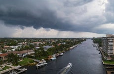 Storm approaching the Hillsboro Beach near Miami, Florida