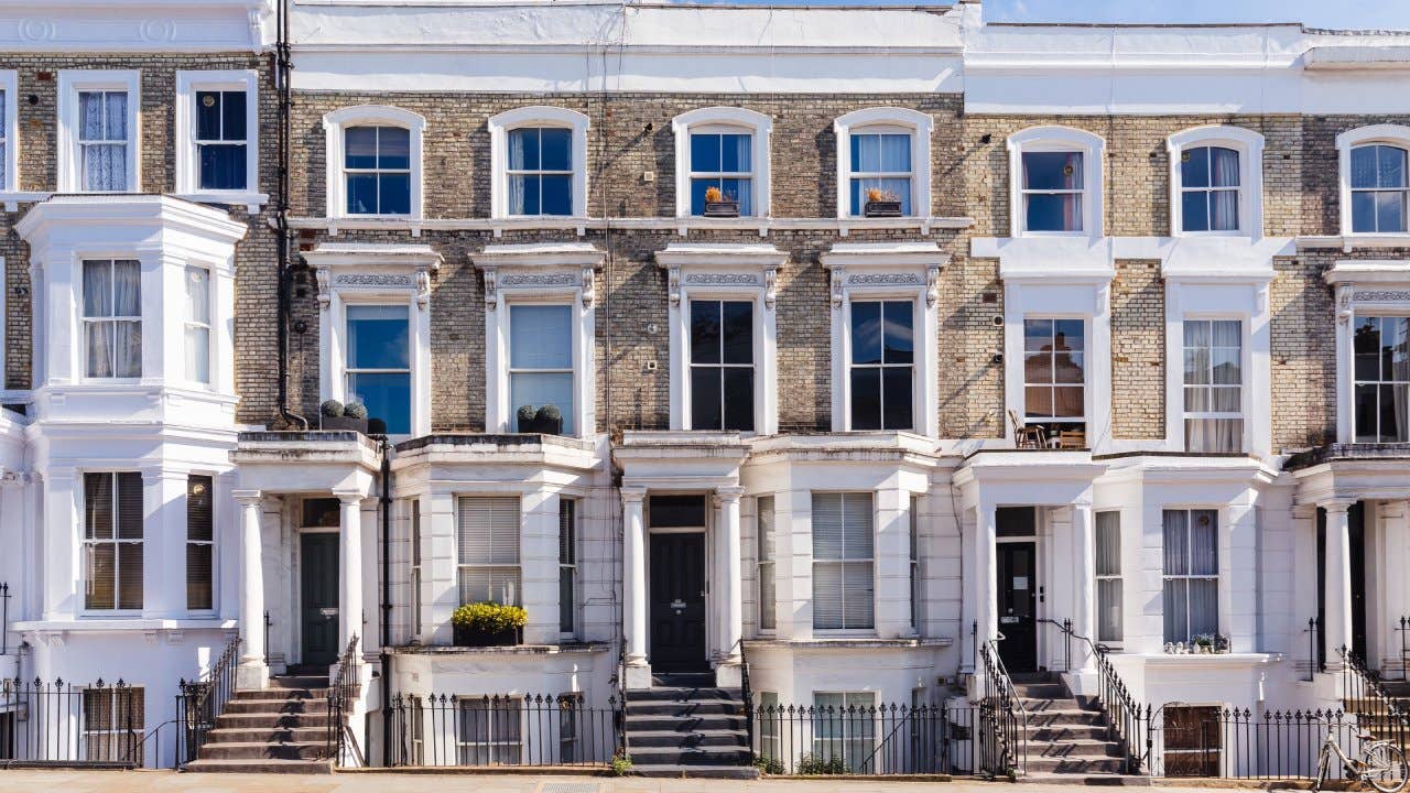 Row houses in Notting Hill, London, England, UK