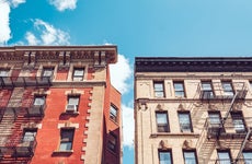Classic residential buildings in midtown upper Manhattan