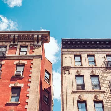 Classic residential buildings in midtown upper Manhattan