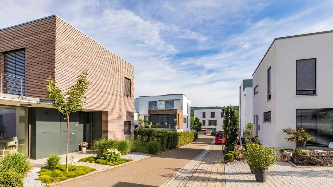 New energy efficient residential houses