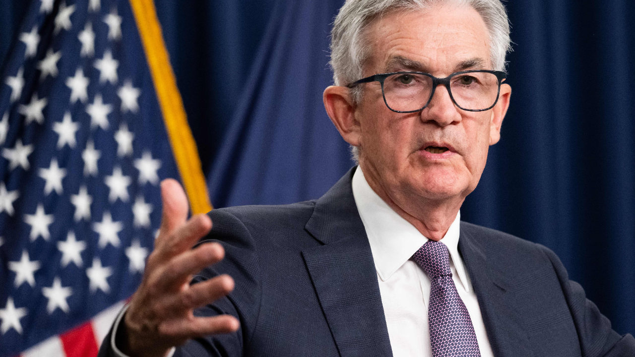Federal Reserve Chair Jerome Powell speaks at the September post-meeting press conference