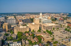 Aerial View of the Downtown Skyline of Madison, Wisconsin