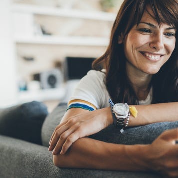 Young woman on smartphone