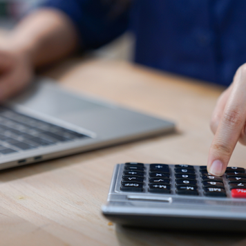 Woman accounting