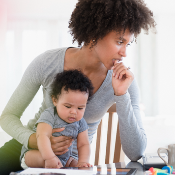 Young mother with toddler