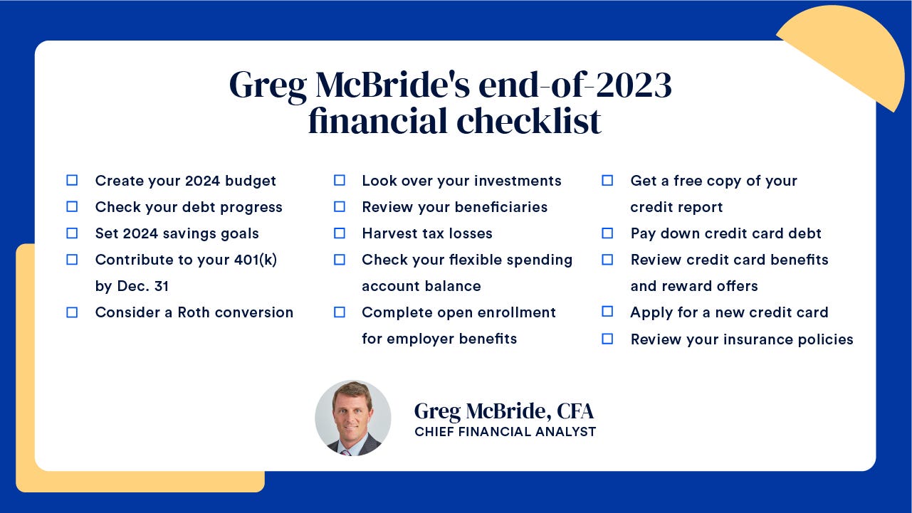 Greg McBride's end of year financial checklist