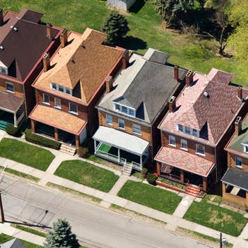 Row of identical houses