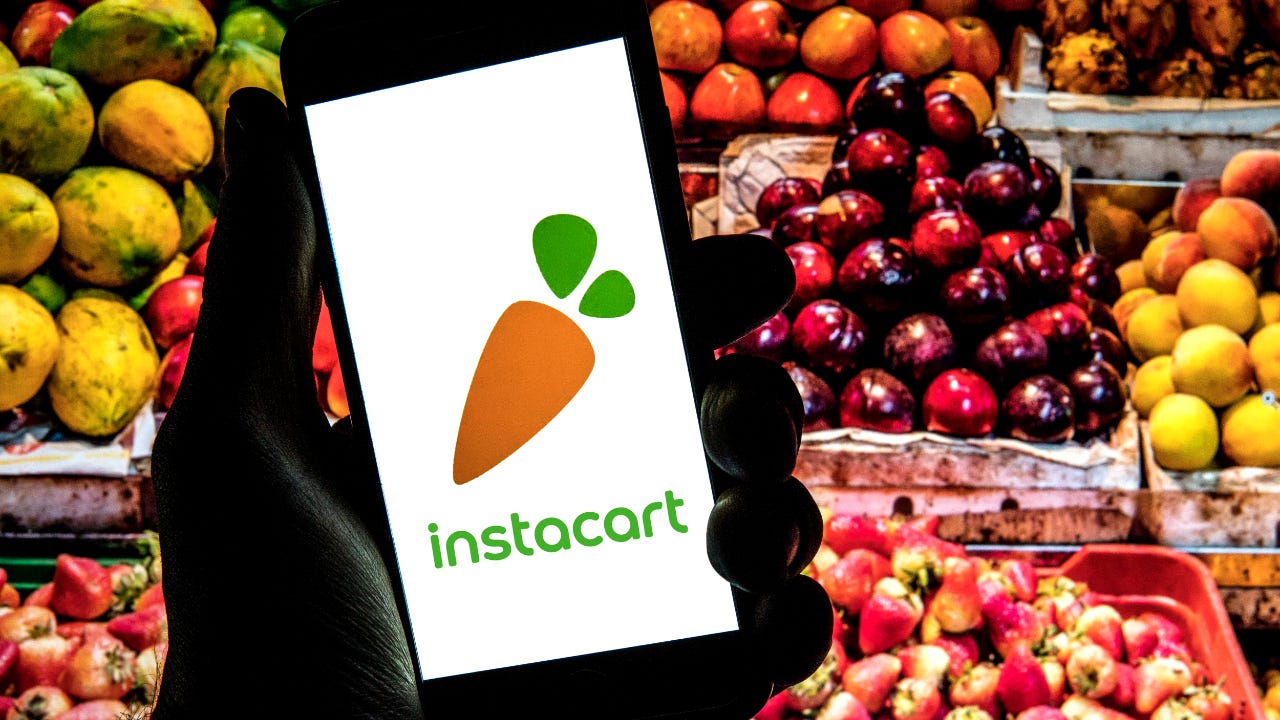 A picture of the Instacart app on a phone