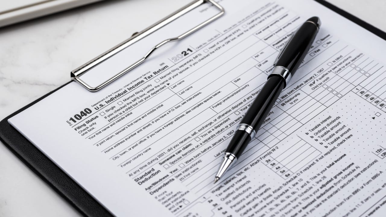 Tax Form 1040 Filing on Office Desk